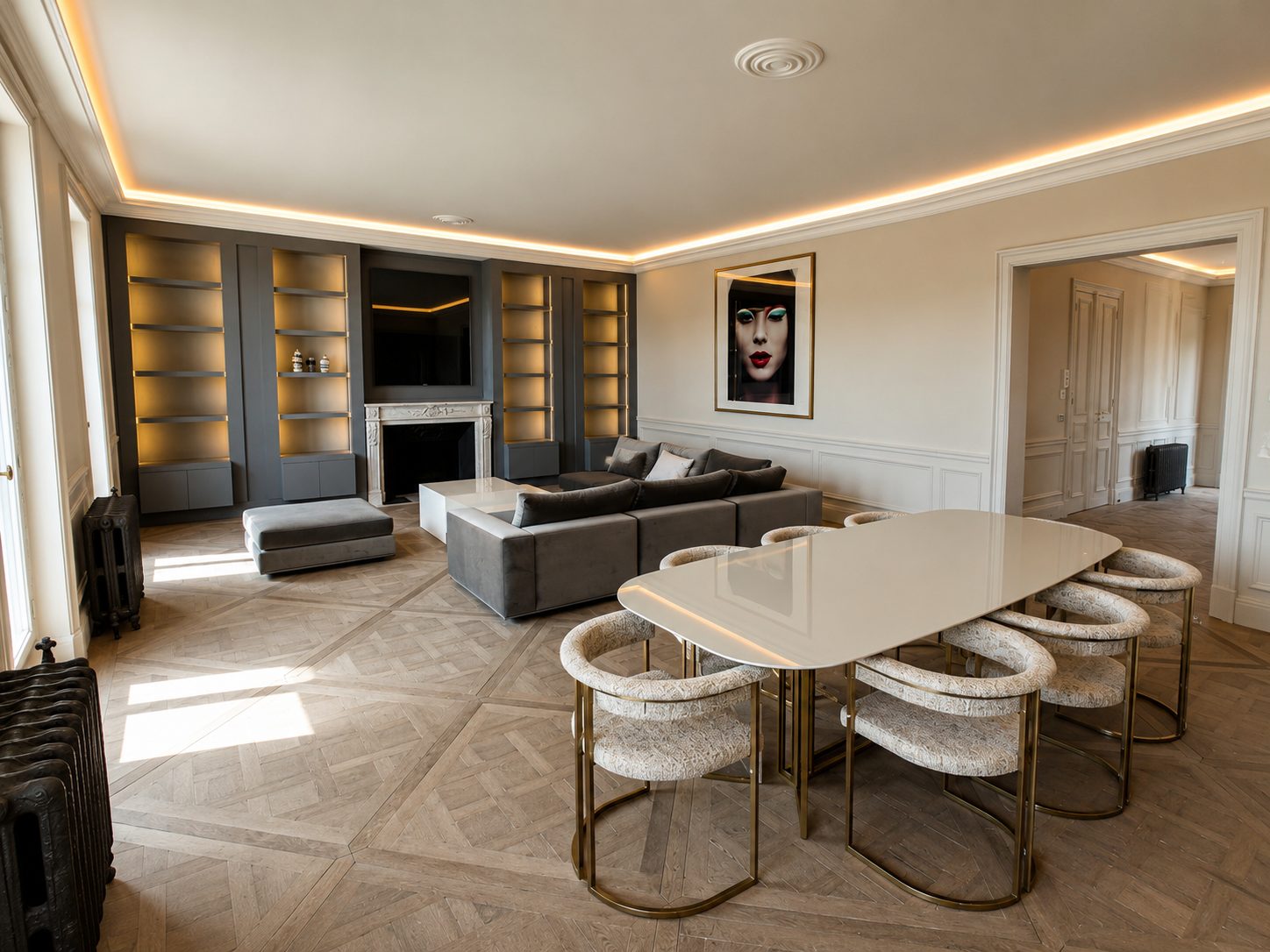 Appartement de luxe parisien — réception