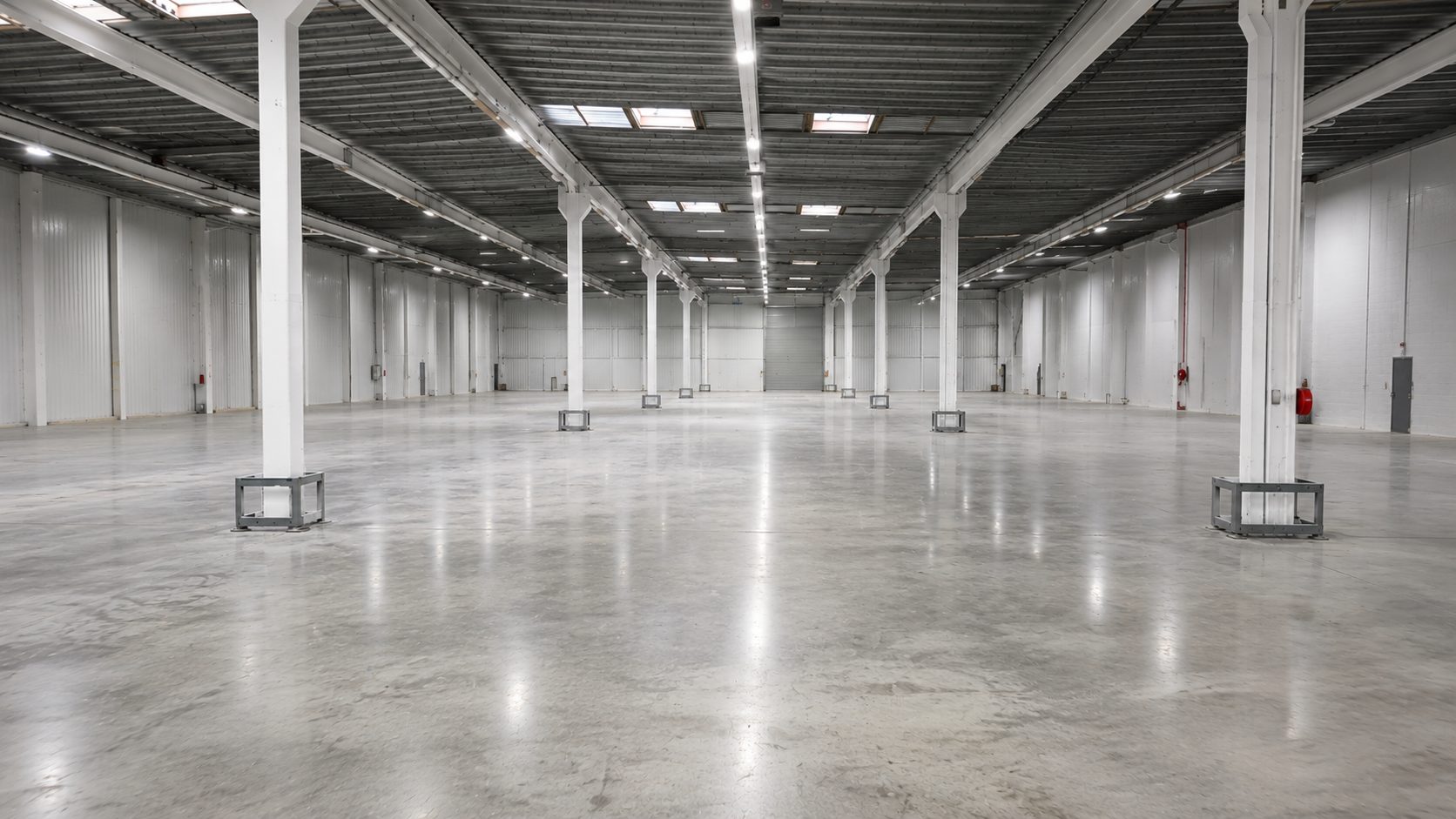 Entrepôt — intérieur, vaste plateau logistique
